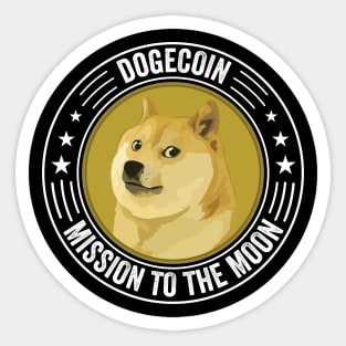 Vintage Dogecoin DOGE Coin To The Moon Crypto Token Cryptocurrency Wallet Birthday Gift For Men Women Kids Sticker